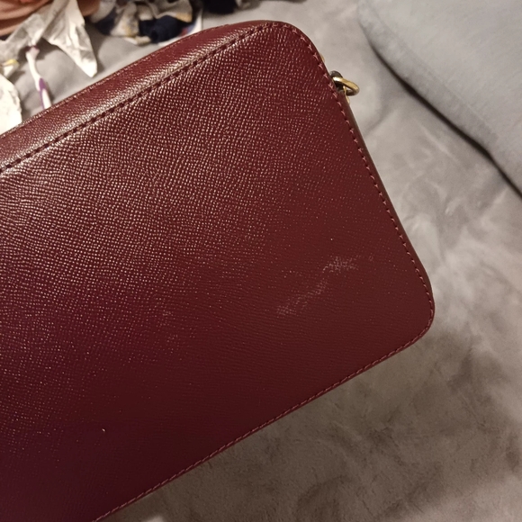 MK Burgundy Saffiano Leather Crossbody - Picture 7 of 12